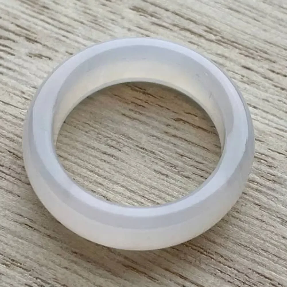 White Agate Crystal Ring Size 6.5 - #2